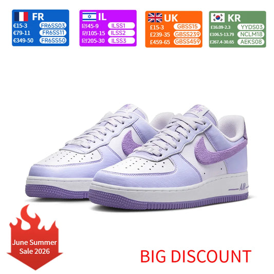 Nike Air Force 1'07 sneakers til kvinder i klassisk stil, slidstærkt læder, komfortable, polstrede, afslappede hverdagssko HQ3905-500