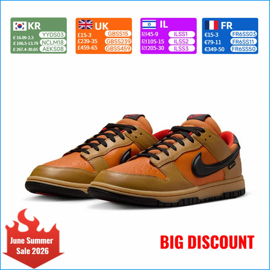 Nike Dunk Classic – mångsidiga, vattentäta låga skateskor för män, bruna, HQ2053-700