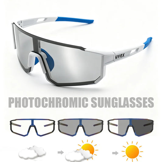 Photochromic Bicycle Glasses Road Mountain Speed Bike Glasses Men Women Outdoor Sports Cycling Sunglasses Bike Eyewear With box