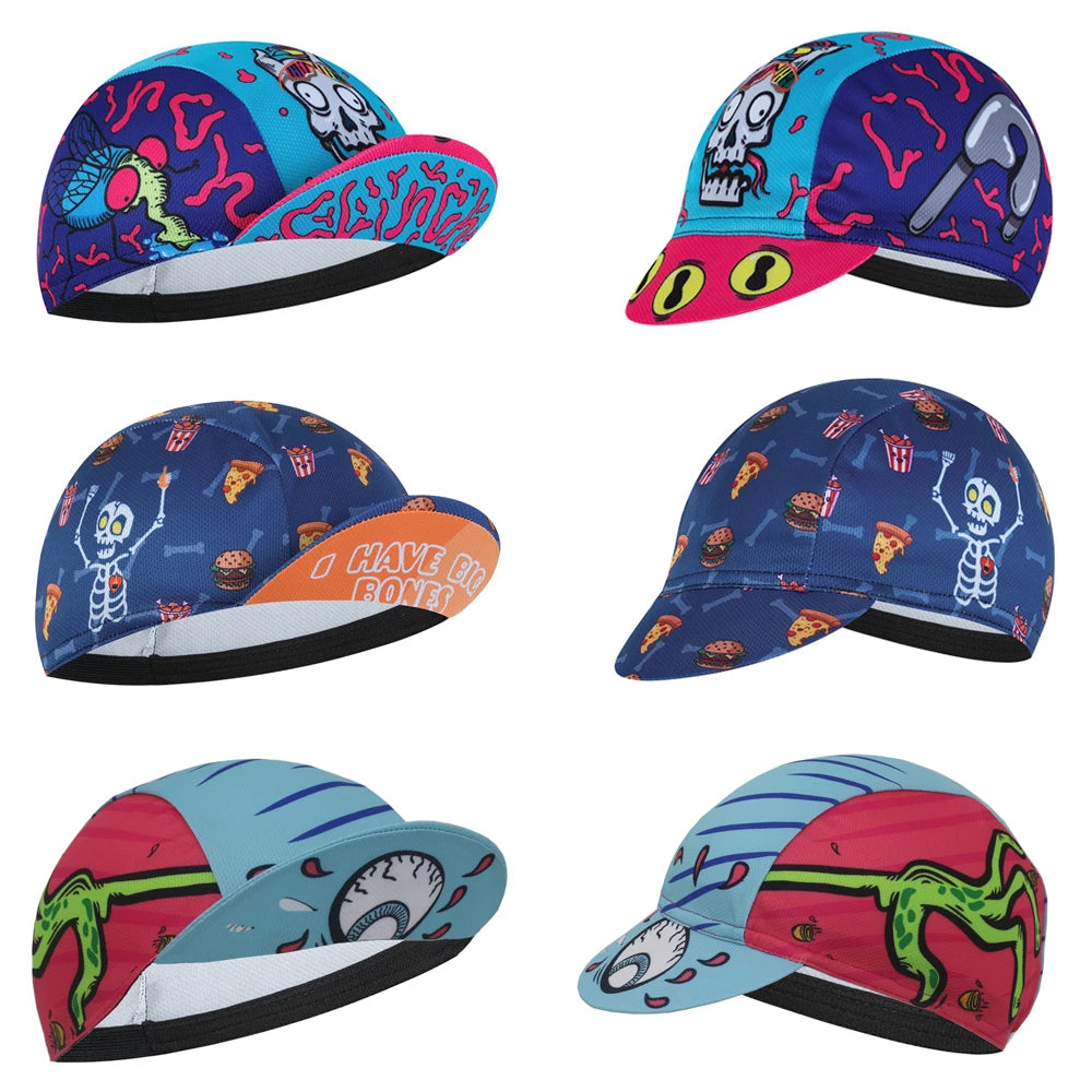 Skull Cycling Cap for Men Women Outdoor Sports Hat Summer Breathable Under Helmet Cycling Hat