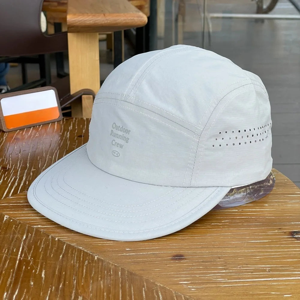 Color Block 5 Panel Baseball Cap - Embroidered Letter Quick Dry Mesh Breathable Sports Cap, Fashion Casual Lightweight Wear Hat