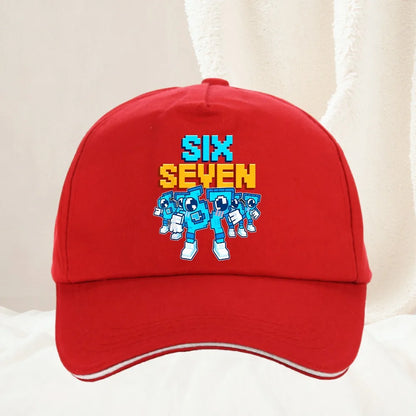 Meme 67 Six Seven 6 7 Italian Brainrot Baseballkappe Herren Trucker-Cap Frühjahr Freizeit Outdoor Fitness Sonnenvisier Snapback-Kappe