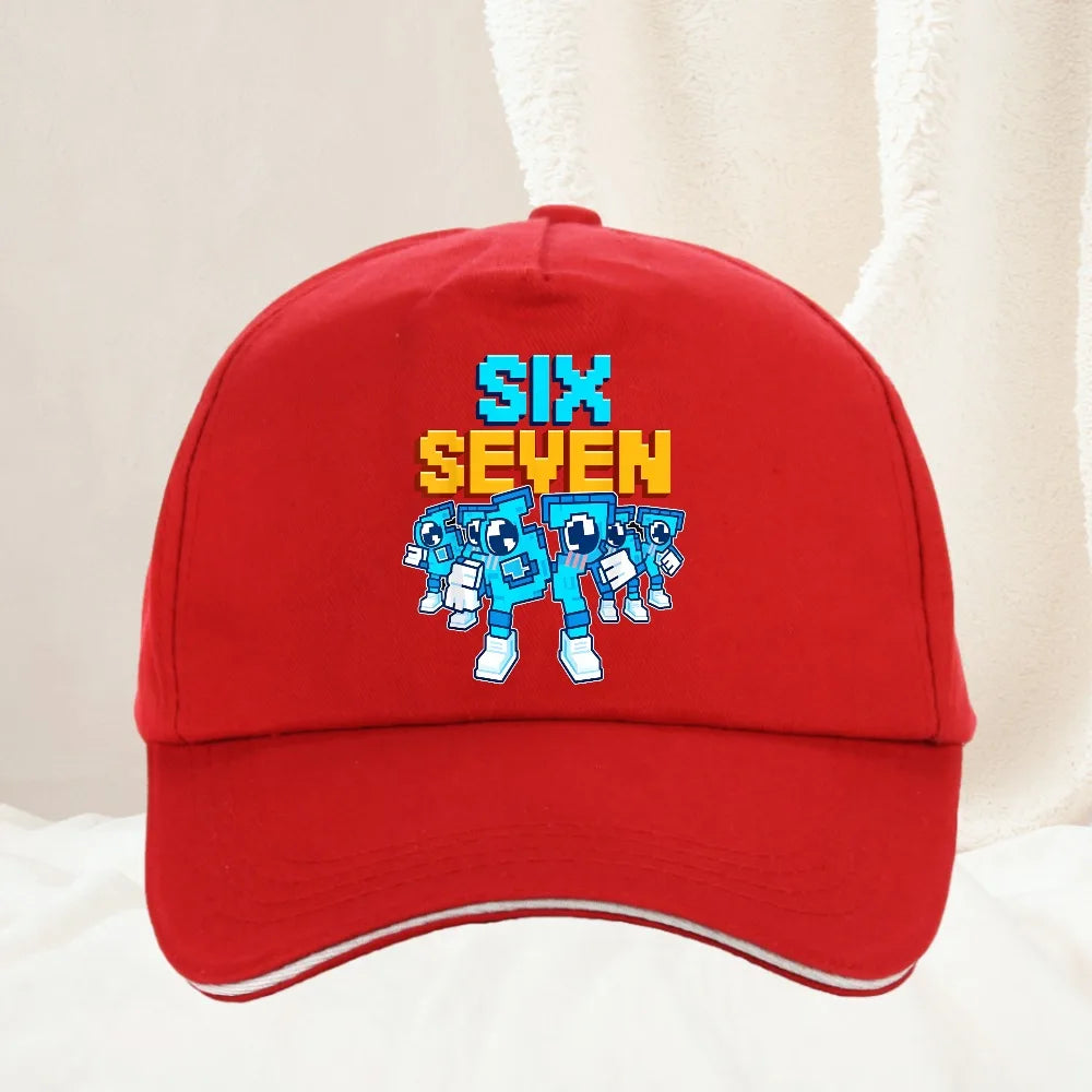 Meme 67 Six Seven 6 7 Italian Brainrot Baseballkappe Herren Trucker-Cap Frühjahr Freizeit Outdoor Fitness Sonnenvisier Snapback-Kappe