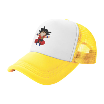 Adult Kid Goku Japanese Anime Trucker Cap Mesh Baseball Caps Dragon Ball Dad Hat Trucker Worker Cap Breathable Dad Hat Washable