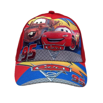Disney Cars 2 Anime Figure Lightning McQueen Cartoon Baseball Cap Terylene Peaked Cap Kid's Dress Up Sunscreen Headgear Gifts