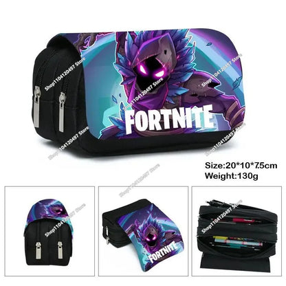 Fortnite Kids Pencil Bag Kawaii Pencil Case Large Capacity Waterproof Handheld Cosplay Pencil Pouch Office Stationary Gift Toy