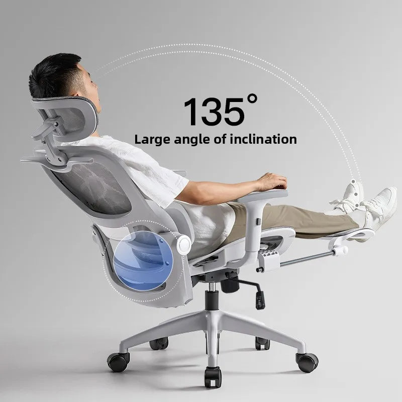 Ergonomic Office Chair Recliner Computer Chair with Adjustable Height, Swivel Gaming Chair, Lumbar Support, Comfortable E-Sports Chair