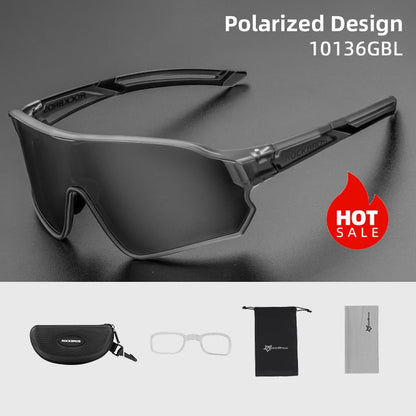 ROCKBROS Polarized Sunglasses, Sports Protection Glasses, Bicycle Eyewear, Outdoor Hiking, Camping, Golf, Cycling Goggles, UV400