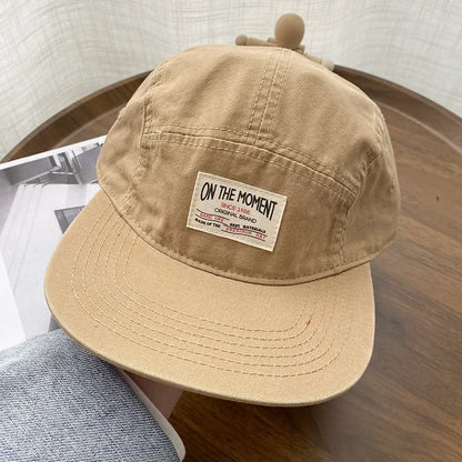 ON THE MOMENT Katoenen 5-panel baseballpet Snapback-petten Bone Gorras Hombre Originales Hip Hop-petten voor mannen en vrouwen, verstelbaar
