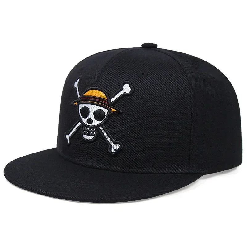 Anime ONE PIECE Fashion Baseball Caps for Men Women Luffy Skull Embroidered Men's Women's Cap Leisure Hip Hop Snapback Hat Gift