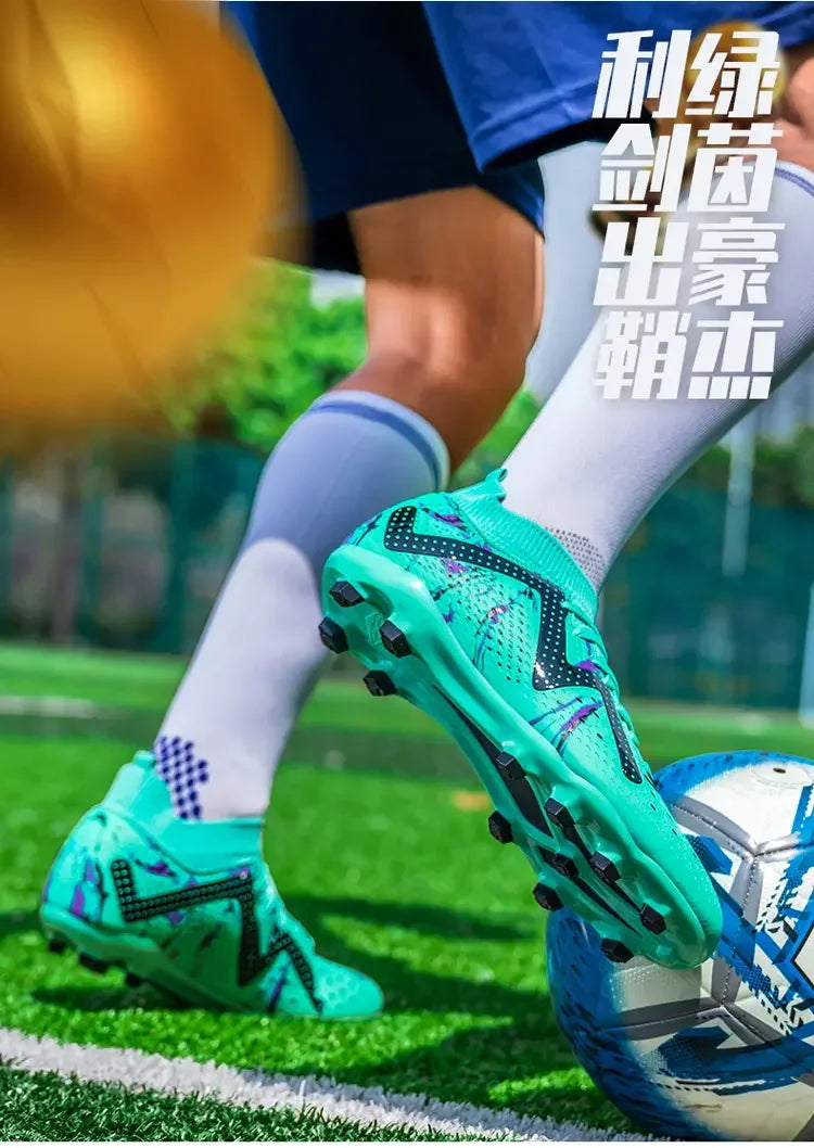 Oversized-Fußballschuhe für Jugendliche und Kinder, komfortables flexibles Design, stabile rutschhemmende Performance für Outdoor-Feldsportarten