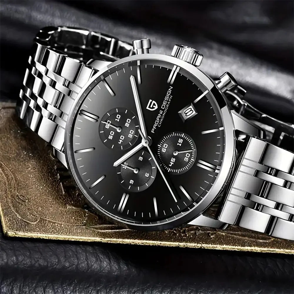 PAGANI DESIGN New 2720K Men Watch VK67 Quartz Wristwatch Multi functional Chronograph Sapphire Glass Waterproof Clock Watch Gift