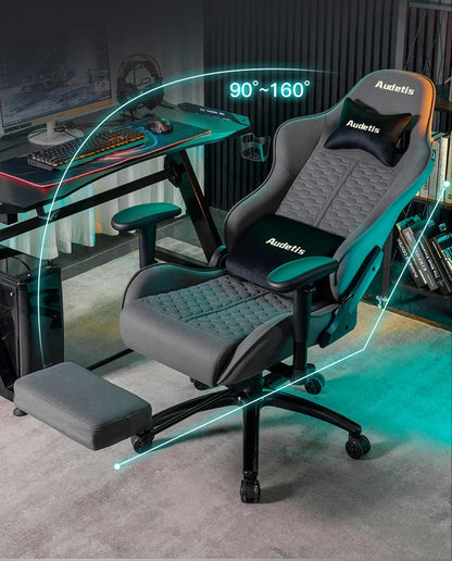 Office Ergonomic Gaming Chair Computer Desk Chair with Armrests, Comfortable Ergonomic Gaming Chair for Home Office, Bedroom & Gaming Room, Technology Fabric Executive Chair