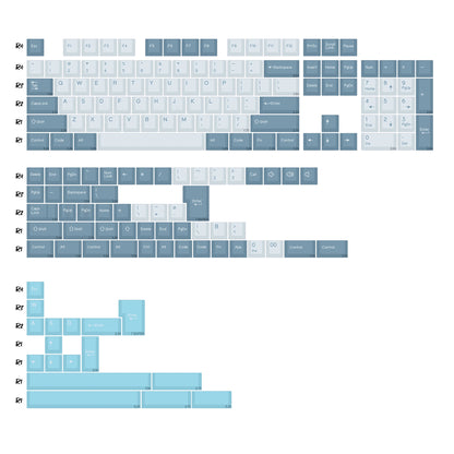 KBDiy 174 tasti/set keycap PBT GMK Apollo double shot minimalisti profilo ISO Cherry per tastiera meccanica da gaming compatibile MX
