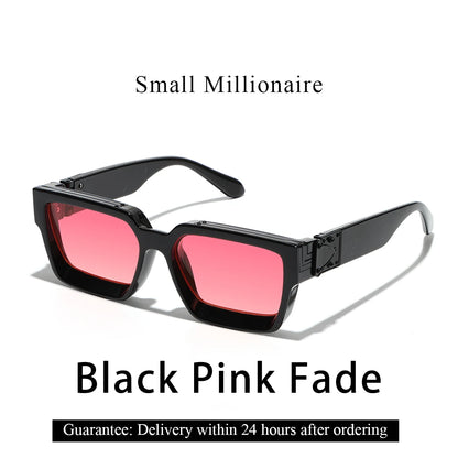 Ruiao Retro Black Millionaire Shades Luxury Sunglasses 2026 For Men Designer Famous Brand Square Sun Glasses Man Women Sunglass