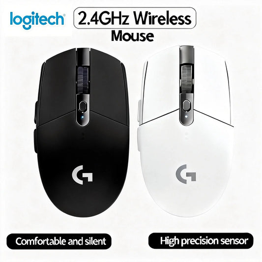 Logitech G305 wireless mouse, 12000 DPI, HERO sensor, 9-month battery life, sensitive hotkeys, suitable for casual gamers.