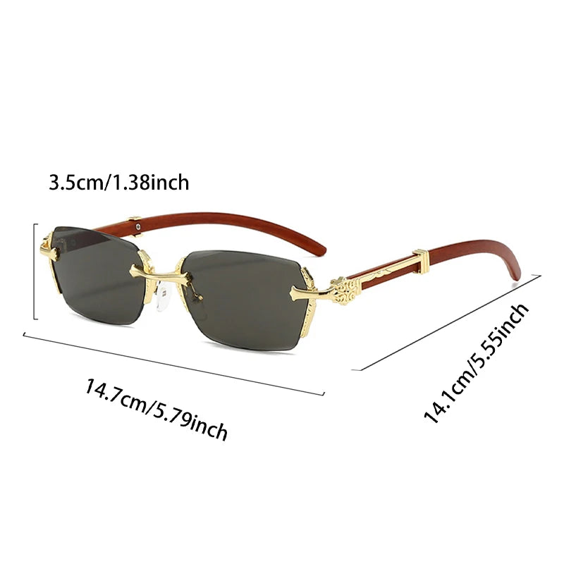 KAMMPT Semi-rimless Rectangle Sunglasses Men 2025 New Gradient Multi-color Shades Women Trendy Luxury Brand Design Sun Glasses