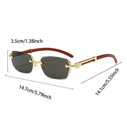 KAMMPT Semi-rimless Rectangle Sunglasses Men 2025 New Gradient Multi-color Shades Women Trendy Luxury Brand Design Sun Glasses