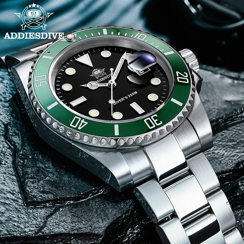Orologio ADDIESDIVE in acciaio inox da uomo, al quarzo, stile business e casual europeo e americano, impermeabile, per sport outdoor