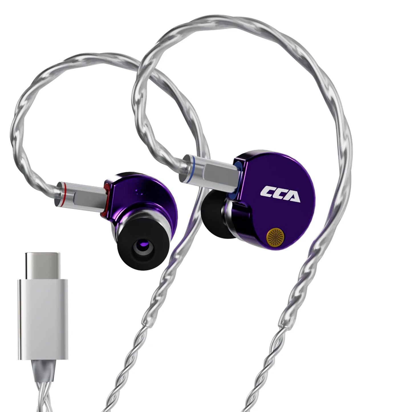 CCA Phoenix Metal Alloy Body 10mm Dual Magnetic Dynamic Coil HIFI Sound Quality In Ear Wired Esports Music Earphones