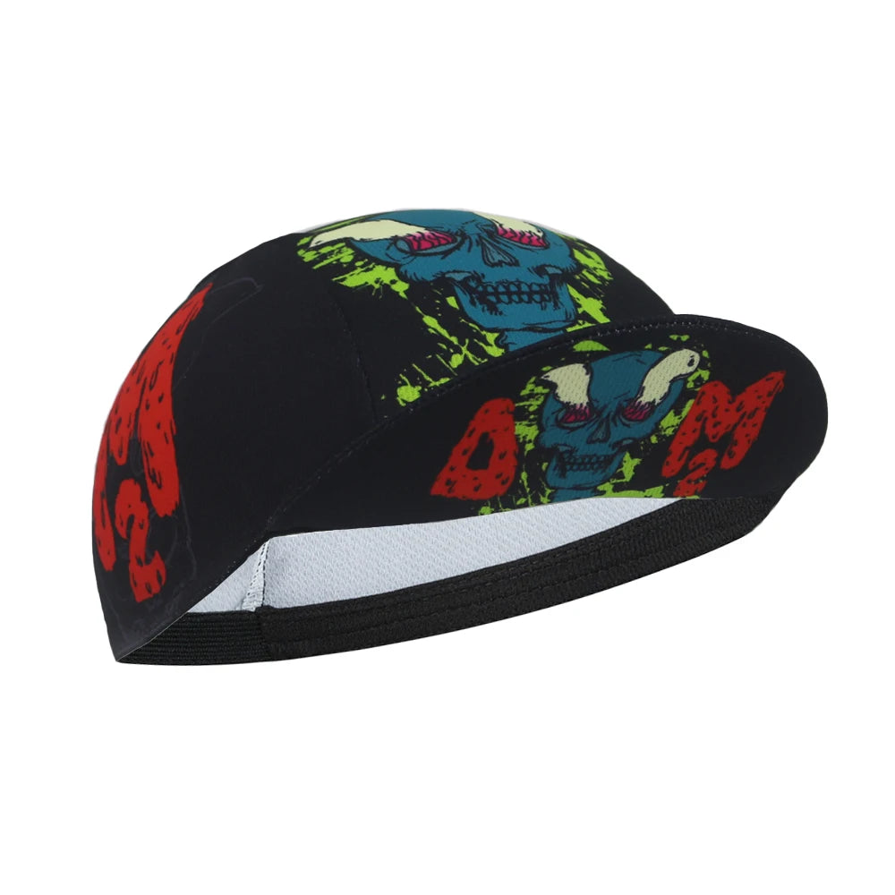 Skull Cycling Cap for Men Women Outdoor Sports Hat Summer Breathable Under Helmet Cycling Hat