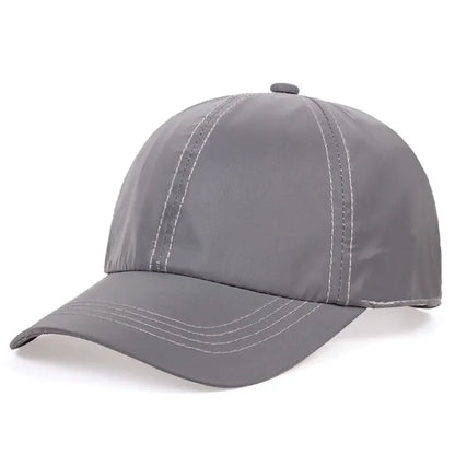 Unisex Silver Luminous Personality Baseball Caps Spring Autumn Outdoor Adjustable Casual Hats Sunscreen Hat