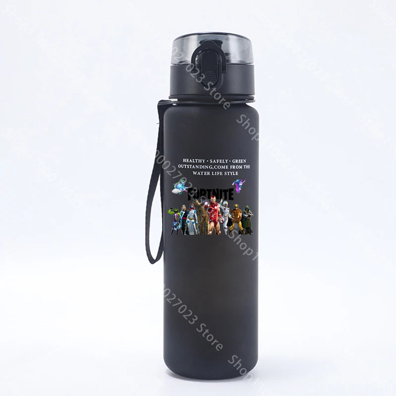 650ML Fortnites Sports Water Bottle Kawaii Motivational Leak Proof Portable Reusable Cups Outdoor Travel Gym Jugs New Cute Gifts