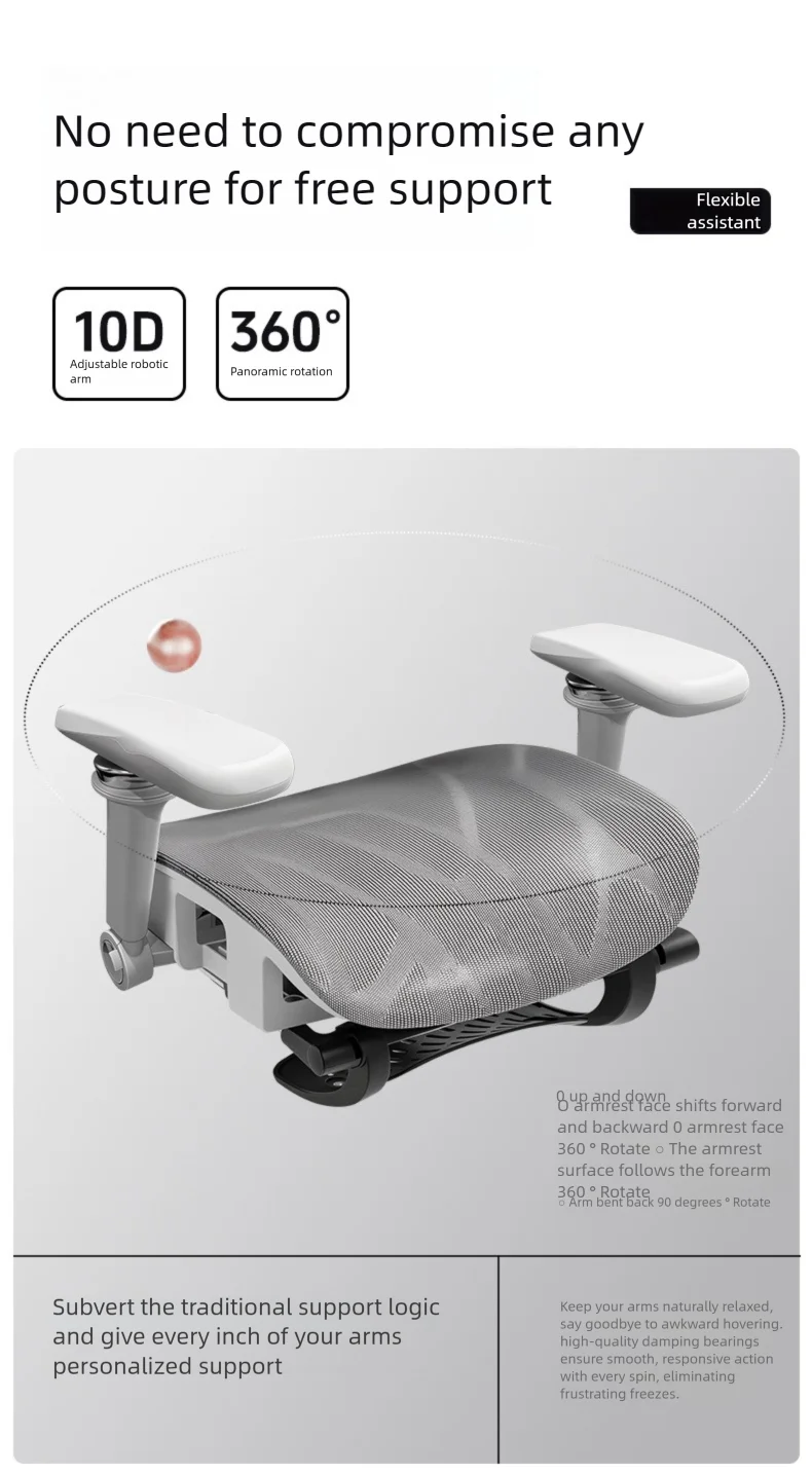 Ergonomic Office Chair Reclining with Footrest, High Back Computer Desk Chair with Lumbar Support, Adjustable Swivel Office Chair for Home Office & Gaming