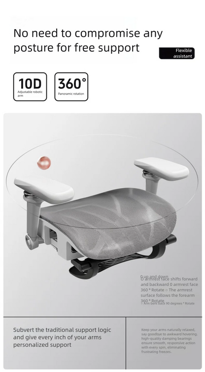 Ergonomic Office Chair Reclining with Footrest, High Back Computer Desk Chair with Lumbar Support, Adjustable Swivel Office Chair for Home Office & Gaming