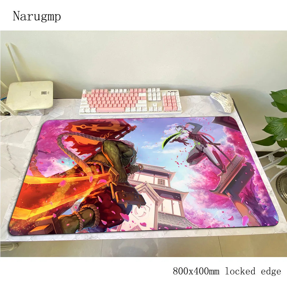 Podkładka pod mysz Overwatch 80x40cm, gamingowa podkładka na biurko, duża mata dla gracza na PC, prezent na Halloween do komputera i notebooka