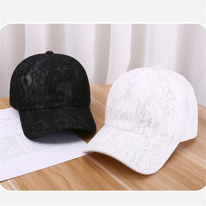 Princess Style Lace Embroidery Mesh Flower Spring and Summer Women Baseball Caps Breathable Lady Snapback Hats Young Girl  BQ091