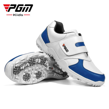PGM Scarpe da golf per bambini e bambine, scarpe da ginnastica antiscivolo in pelle per l'outdoor, scarpe sportive per bambini XZ054