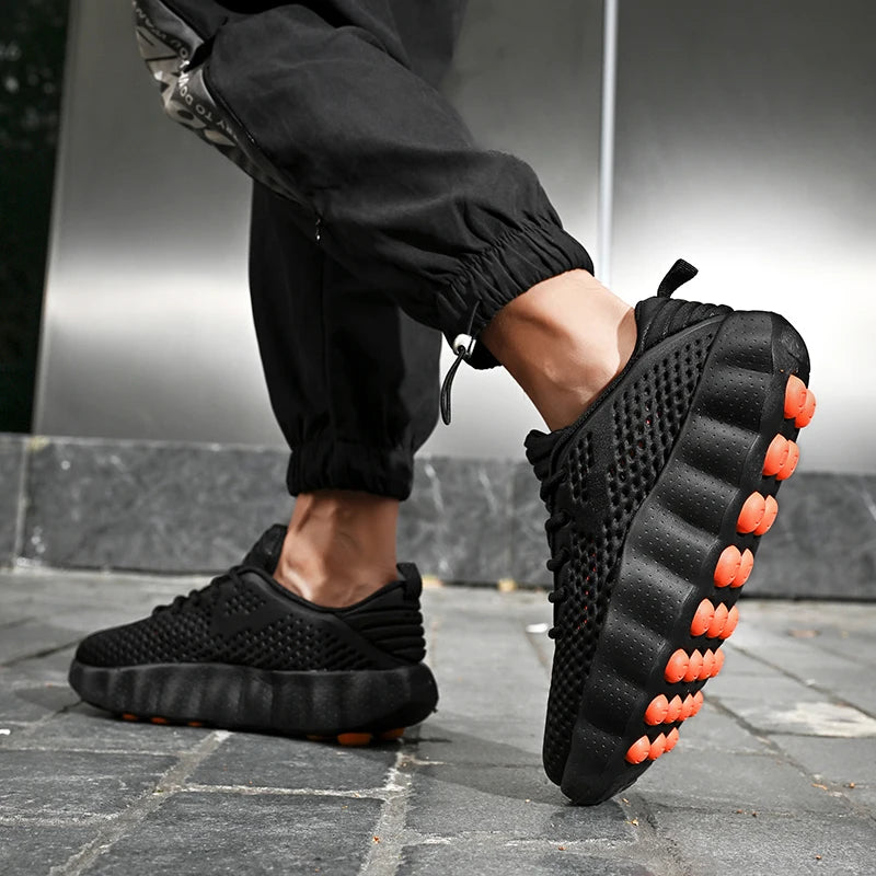 Brand Men Casual Shoes Thick Sole Soft Fashion Sneakers Summer Breathable Male Walking Shoes Zapatillas Hombre 88217 Mens Shoes
