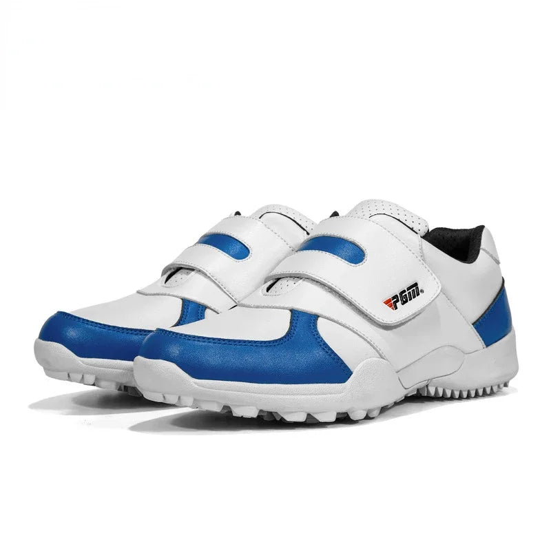 PGM Scarpe da golf per bambini e bambine, scarpe da ginnastica antiscivolo in pelle per l'outdoor, scarpe sportive per bambini XZ054