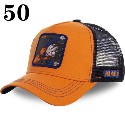 Dragon Ball Anime Character Printed Baseball Cap For Men And Women Hip Hop Hat Truck Driver Mesh Hat Summer Outdoor Sunshade