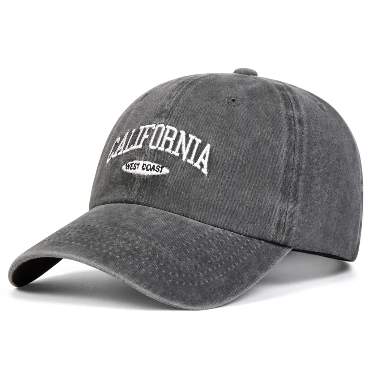 Unisex CALIFORNIA Letter Embroidery Wash Baseball Caps Spring and Autumn Outdoor Adjustable Casual Hats Sunscreen Hat