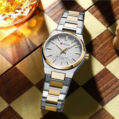 Montre pour homme CURREN 8439 – Modèle de grande marque, style luxe et professionnel, étanche, en acier inoxydable, type militaire, à mouvement quartz.