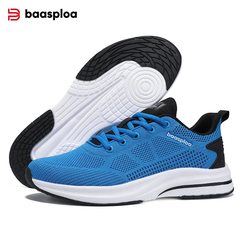 Chaussures de course Baasploa pour homme : nouvelles baskets décontractées légères en mesh, de créateur, respirantes, à lacets, pour le sport et la marche en extérieur
