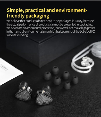 KZ AS16 PRO X HiFi In-Ear Monitor Earphones – 8 Balanced Armature Drivers Wired Headphones with Microphone