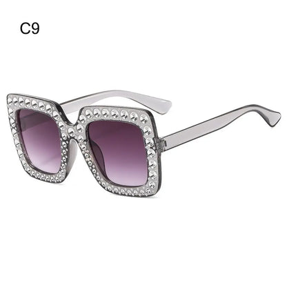 Kids Fashion Sunglasses Square Glitter Children Sun Glasses Boy Girl Stylish Diamond Goggles Baby Shades Party Eyewear UV400