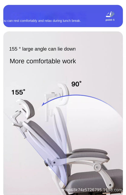 UVR Mesh Office Chair Household Armchair Adjustable Swivel Seat Ergonomic Backrest Chair Girls Bedroom Computer Gaming Chair