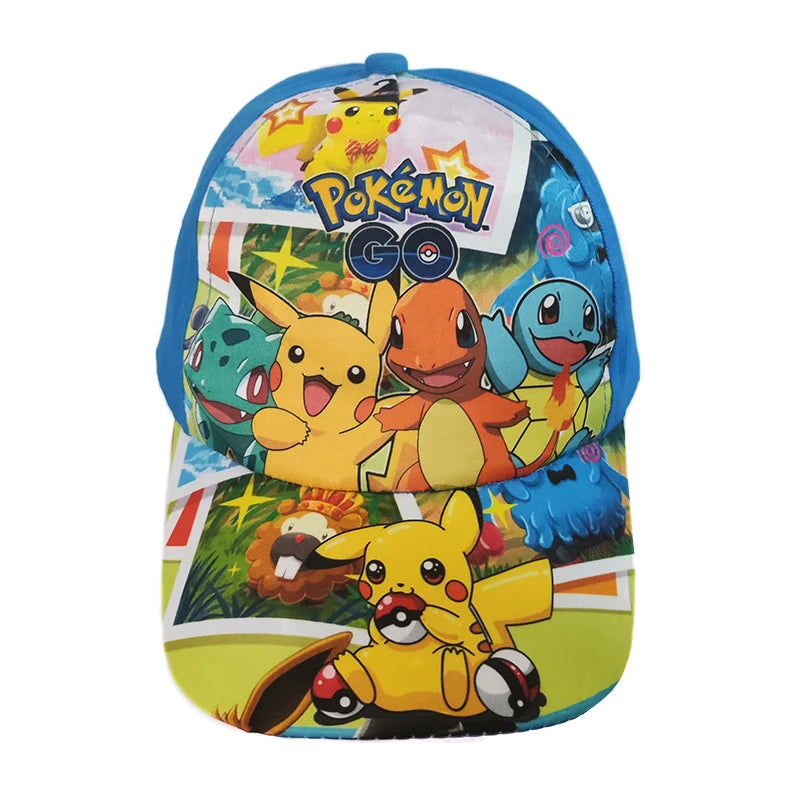 Pokemon Baseball Cap Pikachu Hat Pokemon Cosplay Hip Hop Cap for Girl Boy Children kids Anime Figures Toy Gift Cartoon Hat
