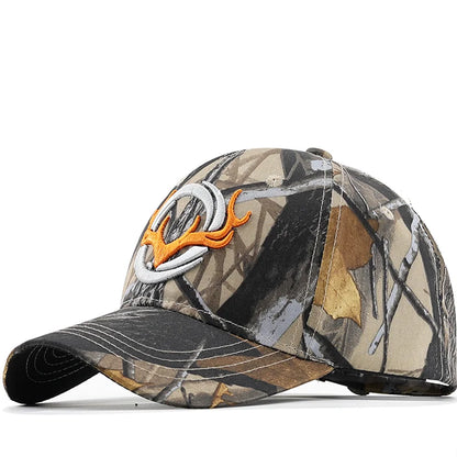 Antler Element Camouflage Baseball Cap, With Embroidery, Unlock New Experience of Outdoor Trendy Outfit