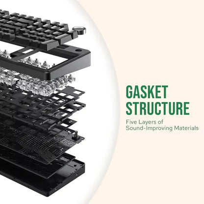 AULA F99 Pro Tastiera meccanica da gaming e-sport, tre modalità, RGB, hot-swappable, 96%, PBT, tastiera wireless personalizzata con manopola multimediale
