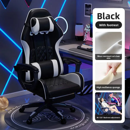 Muška e-sports stolica udobna je za dugotrajno sjedenje, računalna stolica može se nagnuti za opuštanje, naslon