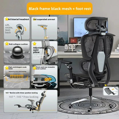 Przenośny minimalistyczny fotel ergonomiczny z podłokietnikiem 10D, fotel komputerowy, biurowy, do nauki i gamingowy Gravitysturdy and durable