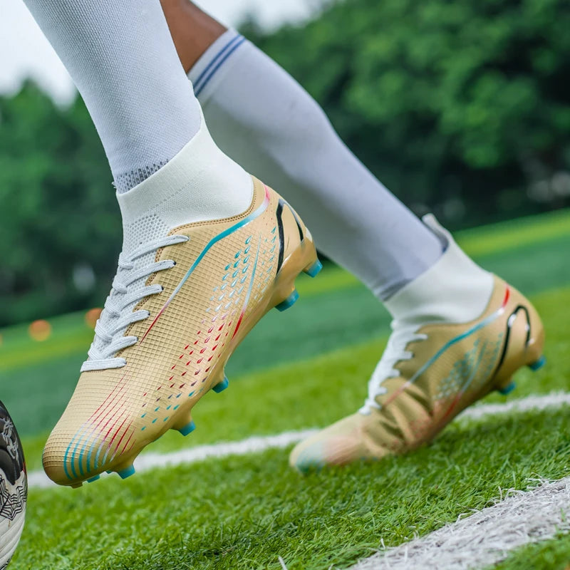 Men Football Boots Professional Outdoor Unisex Soccer Shoes Soccer Training Turf Futsal Match Grass Cleats Non-slip Breathable