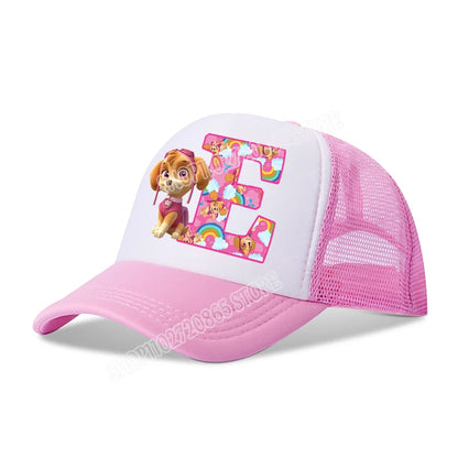 Paw Patrols Baseball Cap Skye Cartoon Anime A-Z Letters Printed Girls Headwear Summer Athleisure Adjustable Fashion Hats Gift