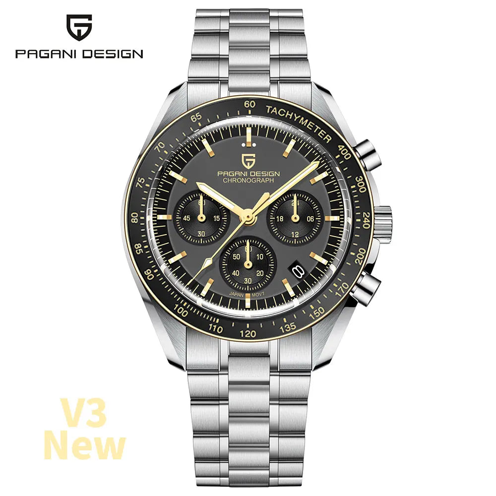 2026 New PAGANI DESIGN Mens Watches Panda Moon Watch Luxury Quartz Watch For Men Automatic Date Sport Chronograph Wristwatch Men