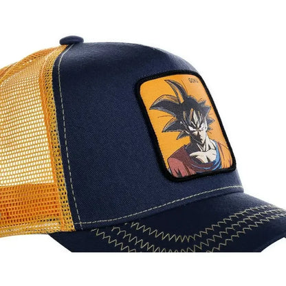 Son Goku Cap Baseball Cap Summer Travel Peaked Cap Men's Embroidery Hip-Hop Sun Visor Adjustable Trucker Mesh Cap